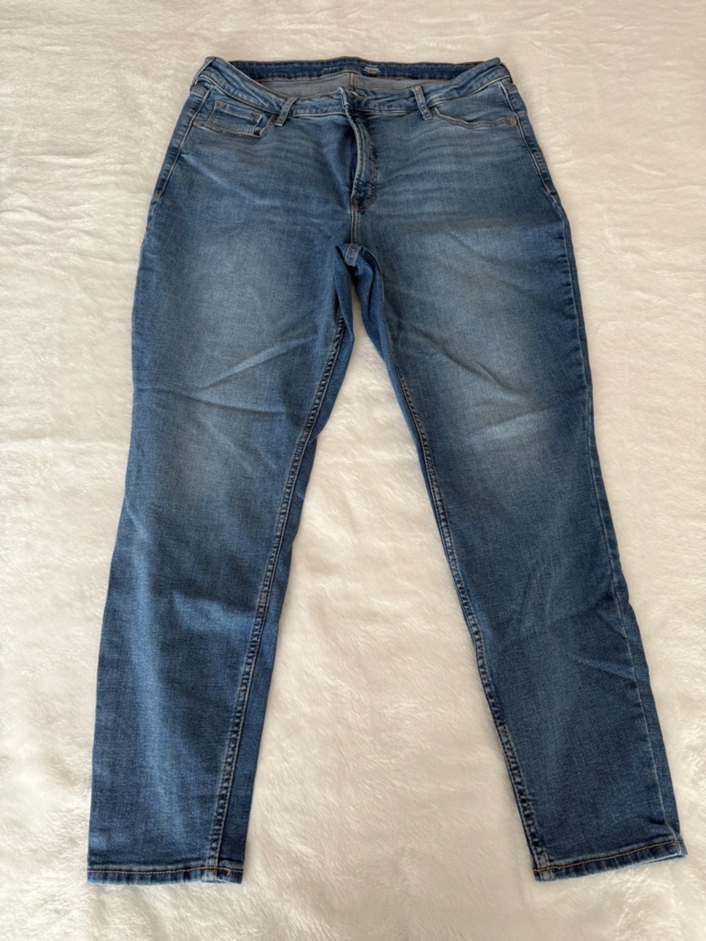 Old Navy Rockstar Super Skinny Jeans Size 18 High Rise Stretch Medium Wash